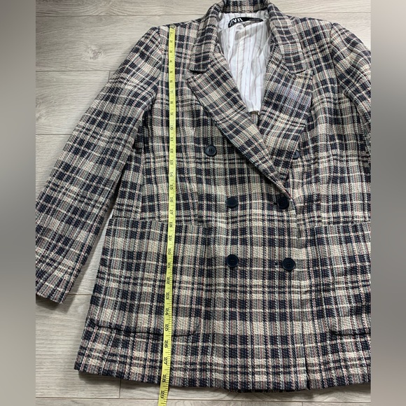 Zara Plaid Double Breasted Blazer - Picture 11 of 11
